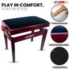 5 Core Adjustable Piano Bench Thick Padded Solid Wood Keyboard