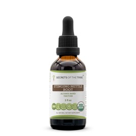 Stinging Nettle Root USDA Organic | Alcohol Extract, High-Potency Herbal Drops, Respiratory System | Made from 100% Certified Organic Stinging Nettle (Urtica Dioica) Dried Root (2 oz)