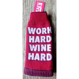 Freaker USA Beverage Insulator Work Hard Wine Hard Fits every Bottle/Can Koozie