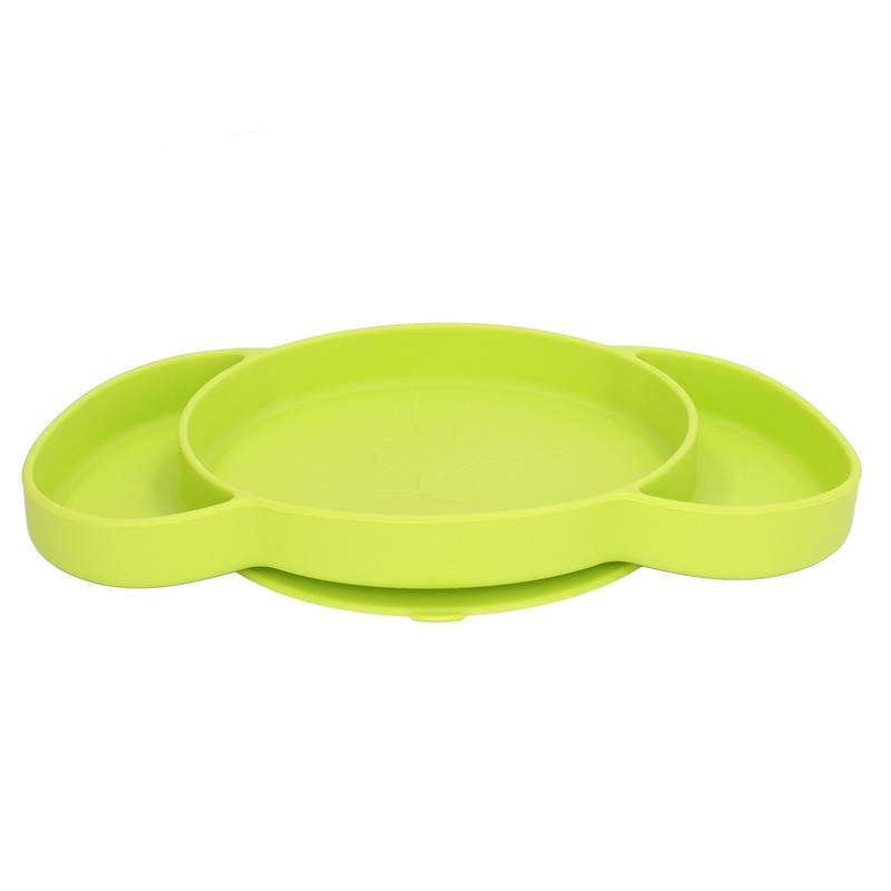 Kids Divided Plates Safe Silicone Foldable Prevent Slipping Toddler Suction
