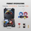 4-Way AC Manifold Gauge Set with 5ft Hoses Couplers R134A