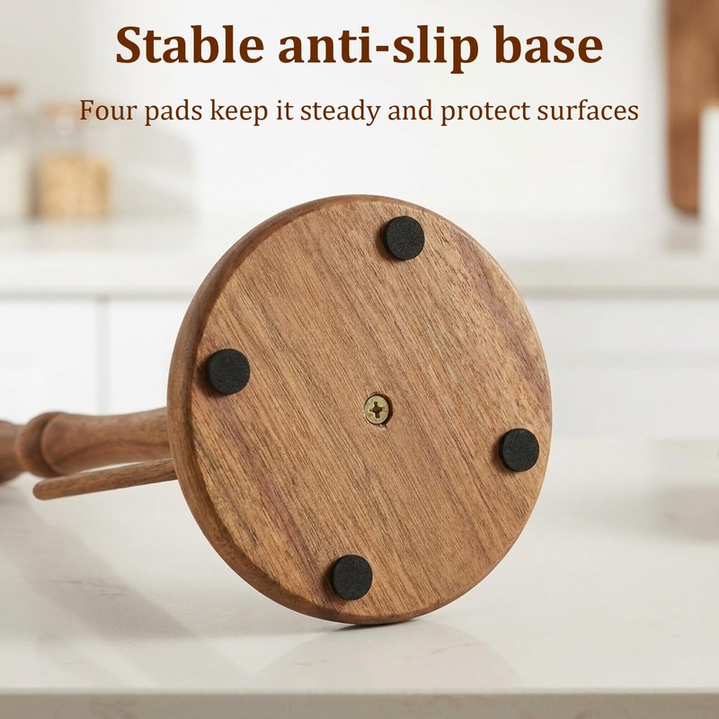 Acacia Wood Paper Towel Holder Countertop