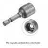 sourcing map Quick-Change Nut Driver Bit, 1/4" Hex Shank 11mm