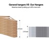 OIKA 50 Pack Non-Slip Plastic Hangers with Tie Rack, Slim