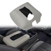 Priprilod Light Gray Leather Center Console Leather Lid Armrest Cover
