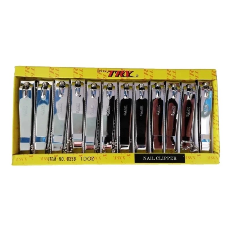 TRY Cortauñas Grande Liso Con Lima Super Try 12 Piezas