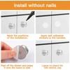Morobor Stainless Steel Drawer Knobs, 4pcs Self-Stick Instant Cabinet Handle