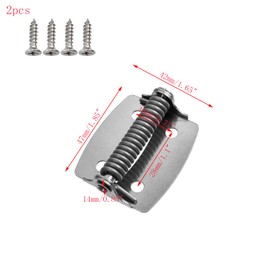 Mewutal 2pcs Adjustable Spring Hinges Stainless Steel Self-Closing Door Hinges 1-7/8" Spring Loaded Door Hinges for Window Screen Door