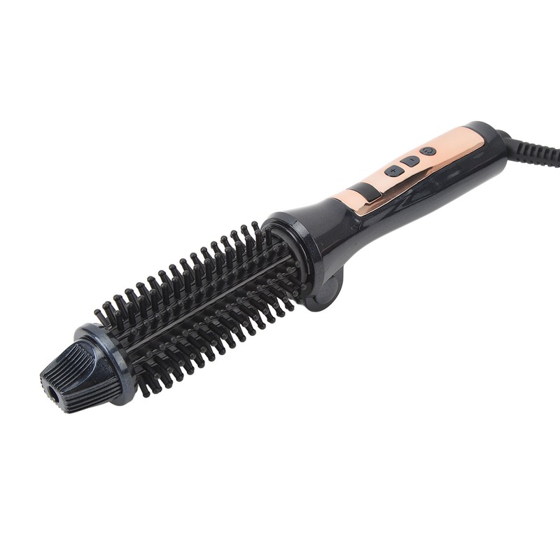 Foldable Hair Curler Straightening Brush Adjustable Temperature Anti Scald Ceramic