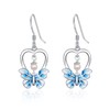 Palpitate Freshwater Pearl Butterfly Earrings for Women Butterfly Dangle Earrings