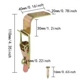 ITROLLE 4PCS Galvanized Cabinet Trunk Trailer Tool Box Door Hood Locks Latches Toggle Latch Clamp Closet Case Box Chest Barn Crate Hasps Latches and Catches