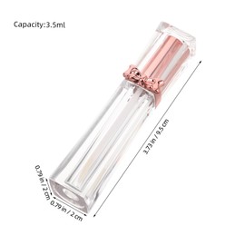 minkissy 8pcs Transparent Lip Gloss Tubes with Butterfly Bow Design Refillable Clear Lip Balm Containers for DIY Makeup Portable Cosmetic Bottles for Travel and Skin Care Oil