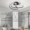 CANEOE Modern Led Ceiling Light, 42W Dimmable Close to Ceiling