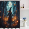 JEJOMEAG Halloween Witch Shower Curtain Spooky Bath Curtains Decoration