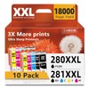 10 Pack 280XXL 281XXL Ink Cartridges Replacement for Canon 280XL