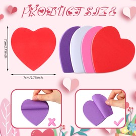 1080 Sheets 24 Pads Heart Sticky Notes Post Valentine's Day Cute Heart Shaped Sticky Note Pads Self Stick Notes Adhesive Sticky Notes for School Office Organizer Girl Lover