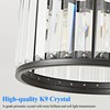 OKELI 9.8" Small Crystal Chandelier Semi Flush Mount Ceiling Light,