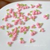 50Pcs Cherry Nail Charms 3D Pink Fruit Nail Supplies Spring