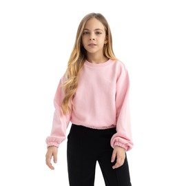 DeFacto Girls' Sweatshirt, Pink