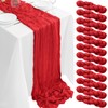 12Pack Red Cheesecloth Table Runner 35x120Inch Spring Easter Cheese Cloth