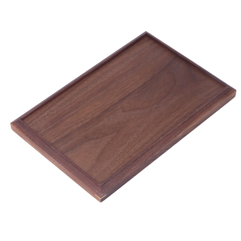 Walnut Wooden Tray Rectangle Serving Tray Tenon Structure Chinese For