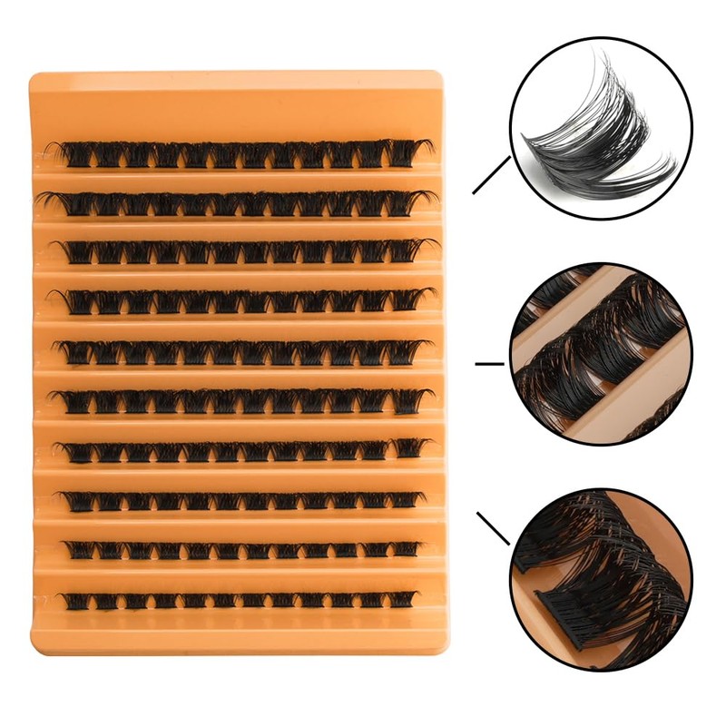 120MIX-Y26 Partial False Eyelashes, Bulk Feel, Natural, Large Capacity, Handmade,