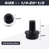 20-Sets 1/4-20 x 1/2" Hex Flange Bolts and Nuts Black,