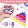 AWARDSEN 970 Pieces Pony Beads Colourful, 9 mm Beads for