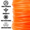 COSY GARDEN TOOLS String Trimmer Line, Commercial Grade Orange Pentagon