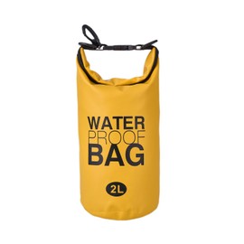 lydnkim Waterproof Dry Bag – PVC Roll-Top Dry Sack (2L–30L) for Kayaking, Boating, Rafting, Camping & Water Sports – Keeps Gear Safe & Dry (Yellow, 2L - Single Strap)