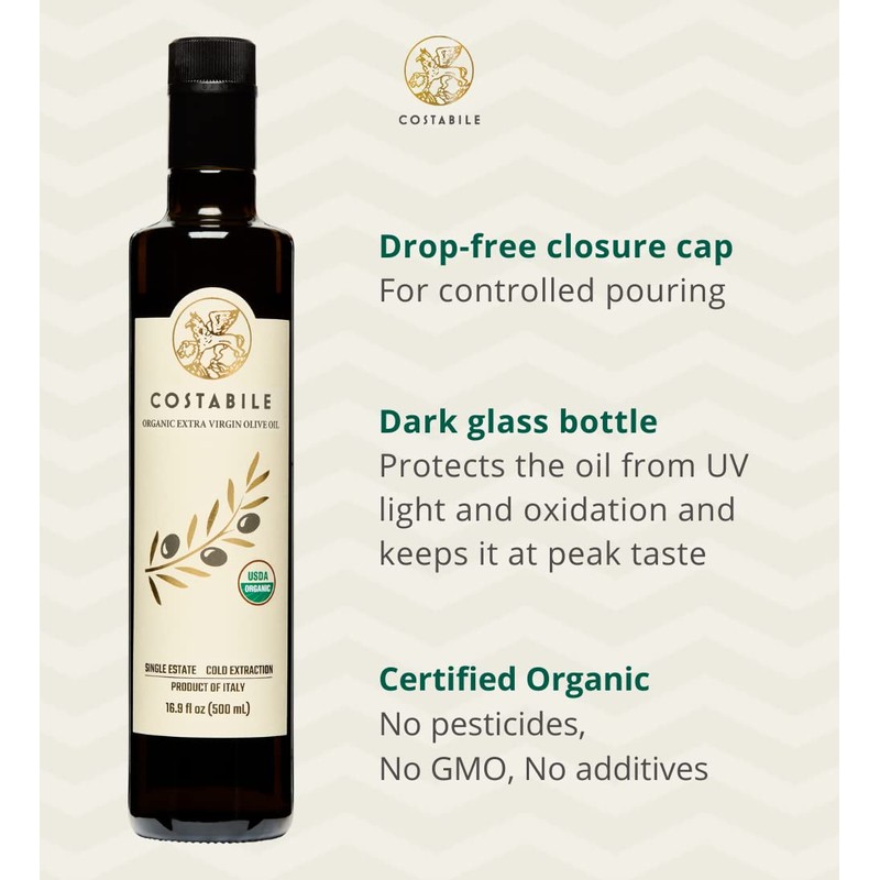 Costabile Basil infused Extra Virgin Olive Oil and Polyphenol Rich