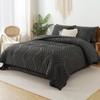 Litanika Dark Grey King Size Comforter Set with Sheets -