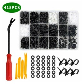 Unbranded 415Pcs Car Rivet Clips Fasteners Push Retainer Kit Auto Push Pin Rivets Tool Set