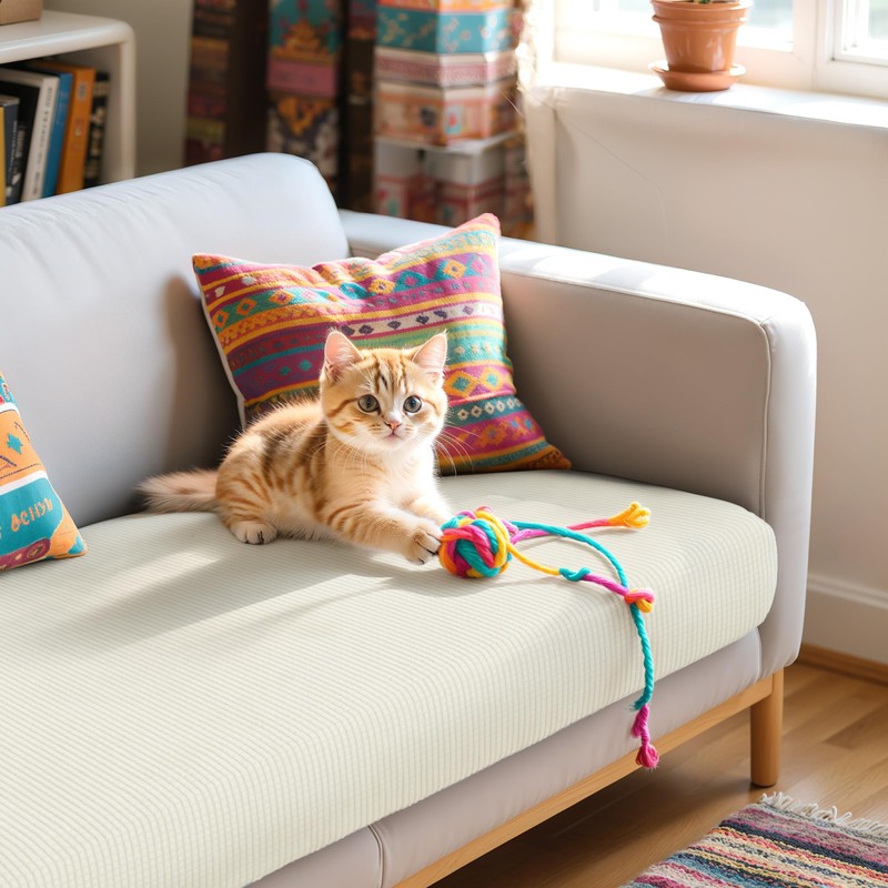 Hokway Couch Cushion Covers Stretch Cushion Covers Sofa Seat Cushion