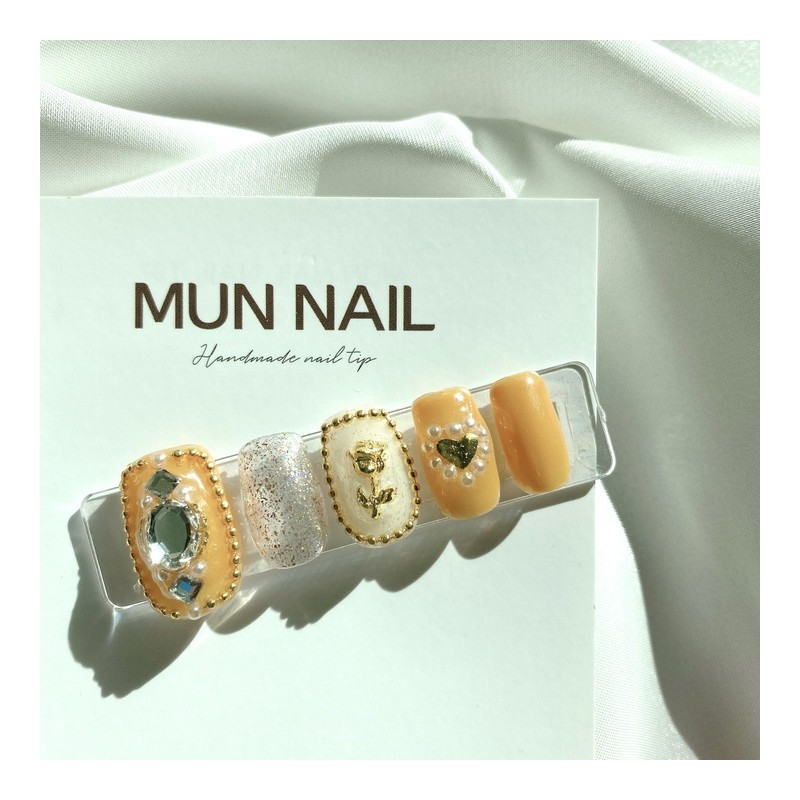 MunNail Rose Nail Tips - Lipstick / MunNail 로즈네일팁 -