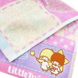 Marushin Sanrio Little Twin Stars Hand Towel, Approx. 13.4 x 14.2 inches (34 x 36 cm), 3725004500
