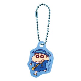 Tees Factory Crayon Shin-chan Mini Acrylic Key Holder, Ao, H1.3 x W 0.9 x D 0.1 inches (3.3 x 2.4 x 0.3 cm) KS-5541685AO
