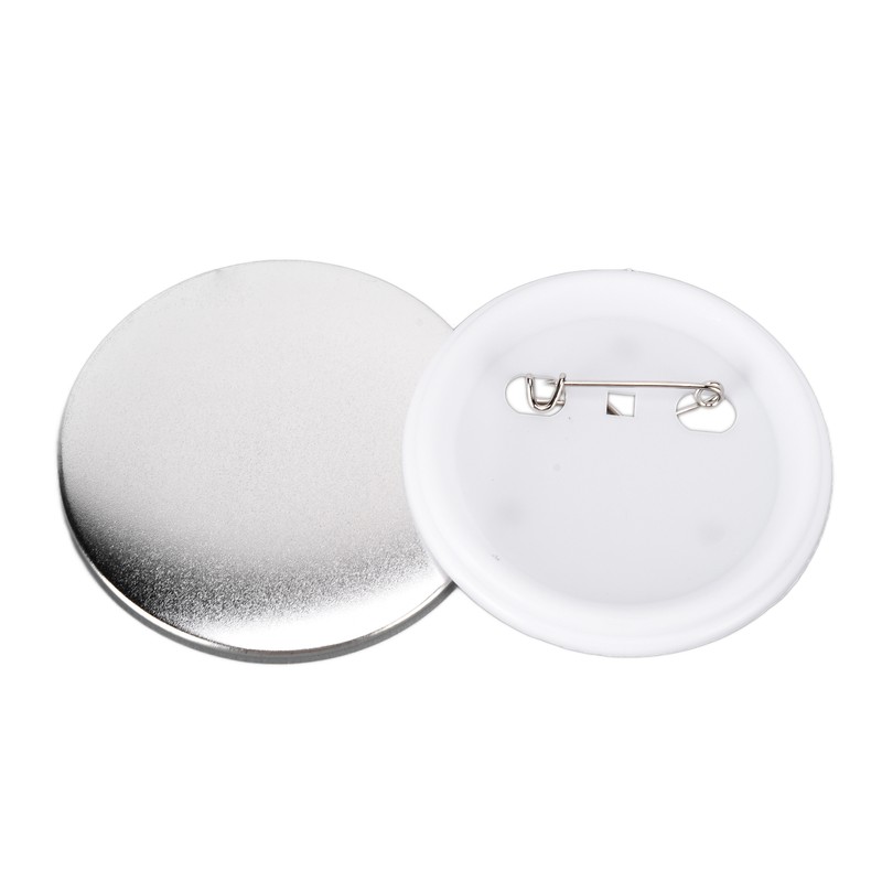 100Pcs Badge Back Cover Tinplate Plastic Base Avoid Rust Firm