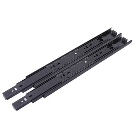 10 Inch Drawer Slides, JEMLYD 1 Pair 3 Section Heavy-Duty Full Extension Side-Mount Ball Bearing Slide Rails for Cabinets Dressers and Storage, 100lb Capacity (10 Inch)