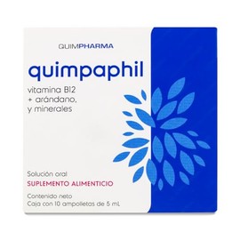 Vitamina B12 + Arandano + Minerales, 10 apolletas de 5ml c/u