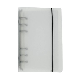 A6/ A5 6-Holes Colorful PP Cover Round Ring Binder Personal Organizer for Loose Leaf Sheet Refill Notebook/DIY Scrapbooking (White, A5 Mini Set)