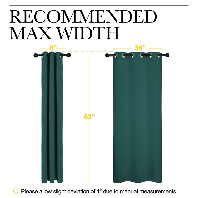 NICETOWN Thermal Insulated Solid Grommet Blackout Curtains/Drapes/Panels for Dining Room