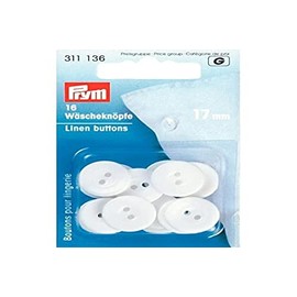 Prym Linen buttons plastic 17mm white