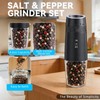 Rechargeable Salt and Pepper Grinder Set, Gravity Electric Salt and