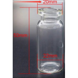 Unbranded 100 PCS 10ml Headspace Vials Clear Glass Bottle 20mm Crimp top Flat Bottom HPLC