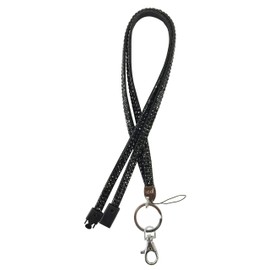 Customcard Bling Diamante Rhinestone (Breakaway) Lanyards, Choose from 8 Colours for ID Card & Key Badge Holder, USB Holder, Memory Stick Holder (Black) Rhinestoneblack