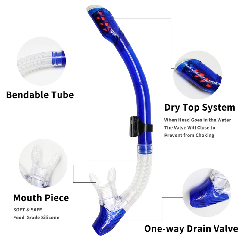 EnzoDate Optical Diving Gear Kit Myopia Snorkel Set, Different Strength