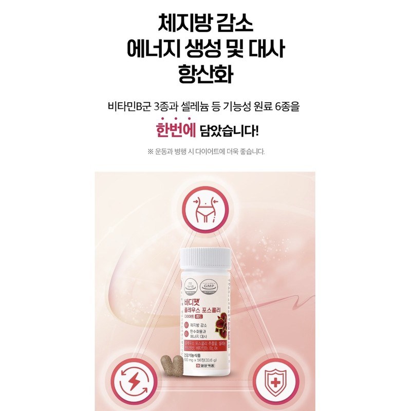 Body Fat Coleus Forskohlii Diet 28-day supply / 바디팻 콜레우스