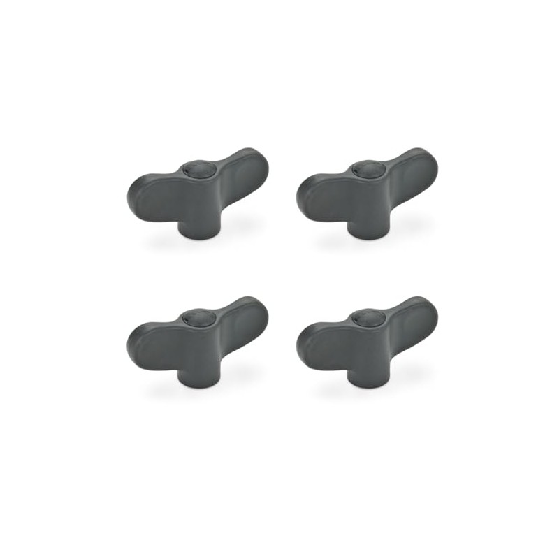 Ganter Normelemente Wing Nut GN 634-55-M8-E-DSG | Pack of 4
