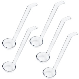 5 Pcs Clear Small Ladle 7.8 Inches Long Handle Ladles for Serving Spoons Punch Bowl Spoon Mini Plastic Ladle for Serving Dressings Fruit Juices Cocktail Party Catering (Clear)